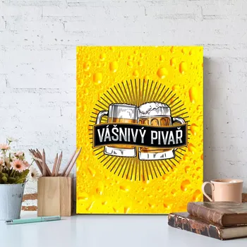 Plechová cedule Sablio Dárková cedulka Vášnivý pivař: 30x40 cm