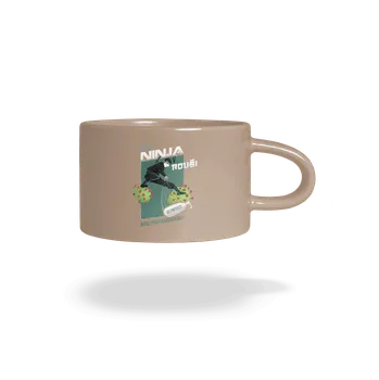 Bastard Ninja v rouši hrnek makronka Brown Macaron