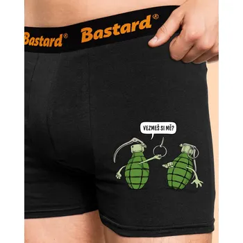 Trenýrky Bastard Granáty boxerky Black