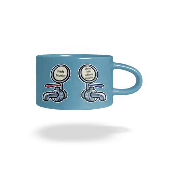 Bastard Polévka Gazpacho hrnek makronka Blue Macaron