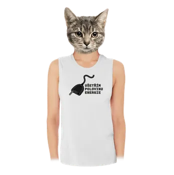 Bastard Ušetřím polovinu dámské tílko volné White