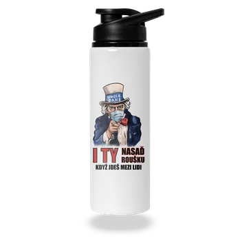 Láhev Bastard Nasaď roušku lahev na vodu White