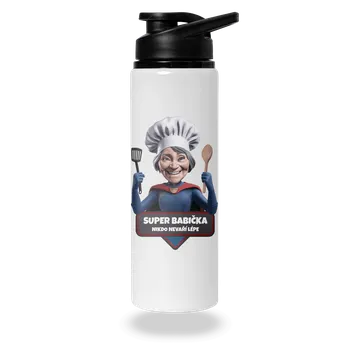 Láhev Bastard Super babička lahev na vodu White