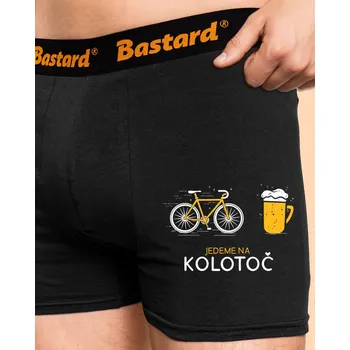 Trenýrky Bastard Jedeme na kolotoč boxerky Black