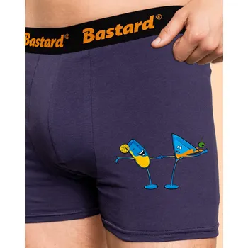 Pánské spodní prádlo Bastard Drinky boxerky Blue Navy