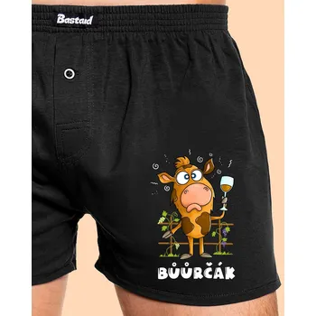 Trenýrky Bastard Bůůrčák pánské trenky Black