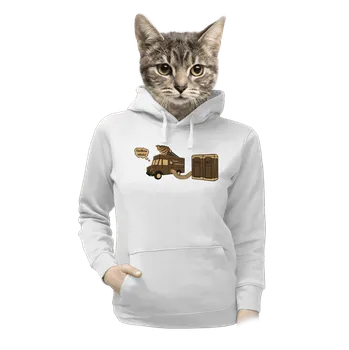 Dámská mikina Bastard Točená čokoládová dámská mikina klokanka White