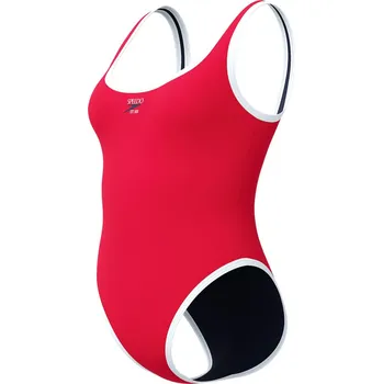 Dámské plavky Speedo Solid Scoop 1 Piece Red/White L - UK36