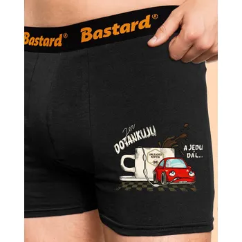 Trenýrky Bastard Dotankuju a jedu boxerky Black