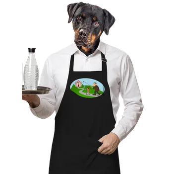 Kuchyňská zástěra Bastard Zpátky do školy zástěra Black