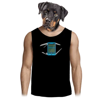 Pánské tílko Bastard Švýcarský mobil pánské tílko Black