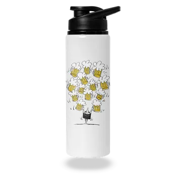 Láhev Bastard Šťastný pivař lahev na vodu White