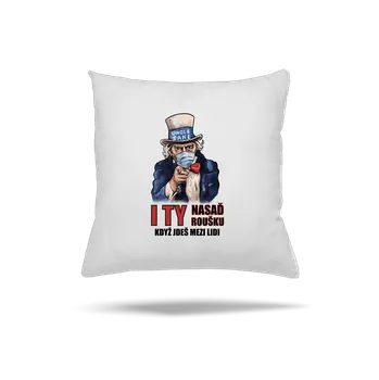 Polštář Bastard Nasaď roušku polštář White