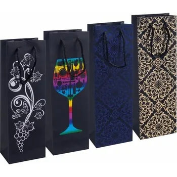 Dárková taška Donau Dárková taška na víno 12×35,5×8 cm mix vzorů 1 ks