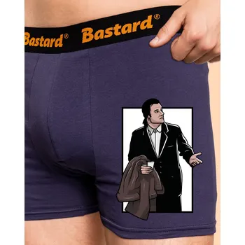 Pánské spodní prádlo Bastard Zmatený Travolta boxerky Blue Navy