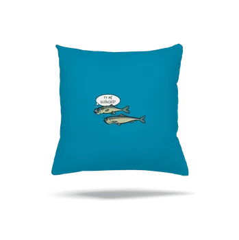 Polštář Bastard Sleďuješ mě polštář Blue Turquoise