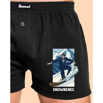 Trenýrky Bastard Snowbenec a snowbenka pánské trenky Black