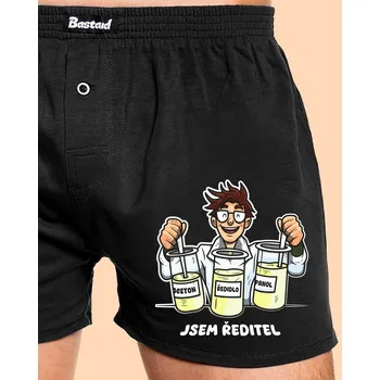 Trenýrky Bastard Jsem ředitel pánské trenky Black