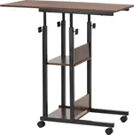 Mobilní psací stůl 80x40x76-86 cm SPRINGOS HF0060 tmavě hnědý