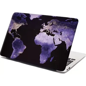 samolepka Sablio Samolepka na notebook Světelná mapa světa - 29x20 cm