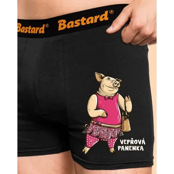 Trenýrky Bastard Vepřová panenka boxerky Black
