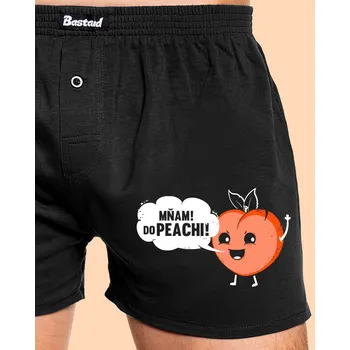 Trenýrky Bastard Mňam do peachi pánské trenky Black