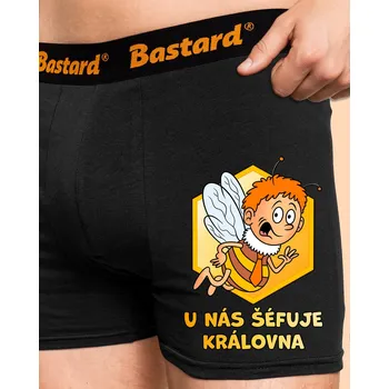 Trenýrky Bastard Včelí královna boxerky Black