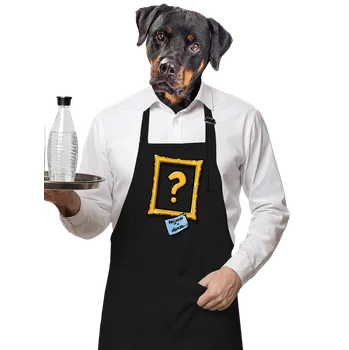 Kuchyňská zástěra Bastard Nejsem v obraze zástěra Black