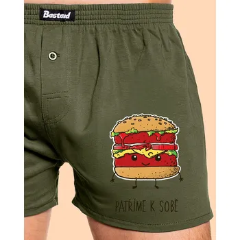 Trenýrky Bastard Patříme k sobě pánské trenky Khaki