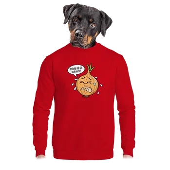 Pánská mikina Bastard Cibule na kroužky unisex mikina bez kapuce Red