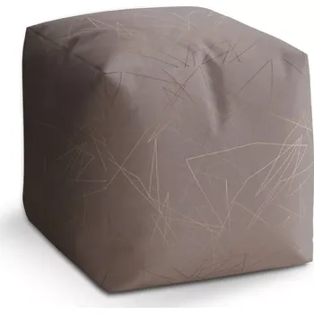 Taburet Sablio Taburet Cube Trojúhelníková abstrakce: 40x40x40 cm