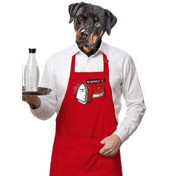 Kuchyňská zástěra Bastard Nenaparuj se zástěra Red