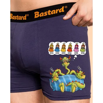 Pánské spodní prádlo Bastard Dračí nespavost boxerky Blue Navy