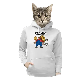 Dámská mikina Bastard Farmář hledá ženu dámská mikina klokanka White