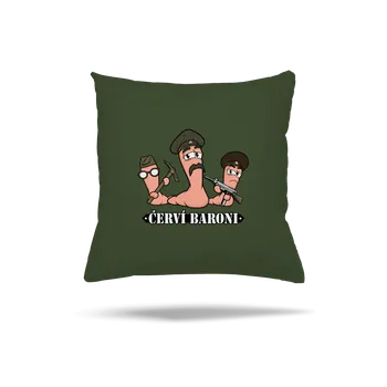 Polštář Bastard Červí baroni polštář Olive Green