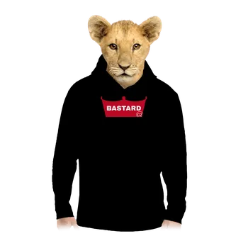 Chlapecká mikina Bastard Bastard v denimu dětská mikina klokanka Black