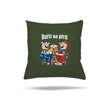 Polštář Bastard Buřti na pivu polštář Olive Green