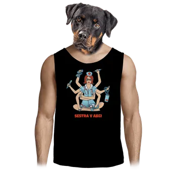 Pánské tílko Bastard Sestra v akci pánské tílko Black