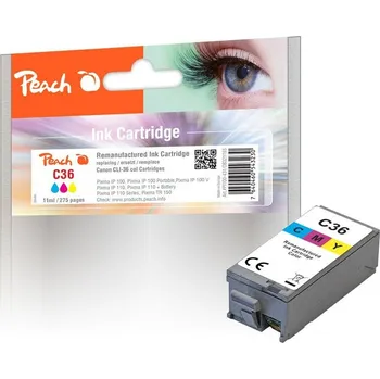 Počítač Inkoustová náplň Peach Canon CLI-36, 275 stran - CMY