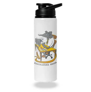 Láhev Bastard Kancelářská krysa lahev na vodu White