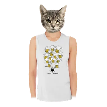 Bastard Šťastný pivař dámské tílko volné White