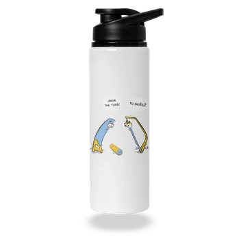 Láhev Bastard Tupé pily lahev na vodu White