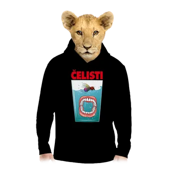 Chlapecká mikina Bastard Čelisti ve sklenici dětská mikina klokanka Black