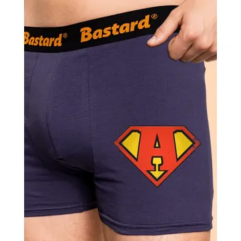 Pánské spodní prádlo Bastard Jsem superhrdina boxerky Blue Navy