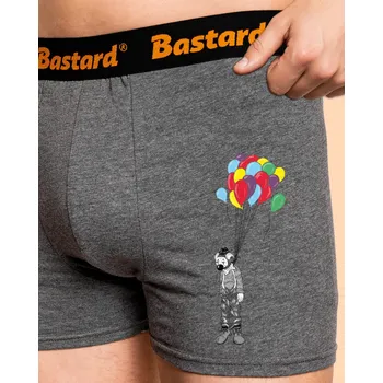 Trenýrky Bastard Irony boxerky Gray Melange