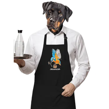 Kuchyňská zástěra Bastard Koledňáček zástěra Black