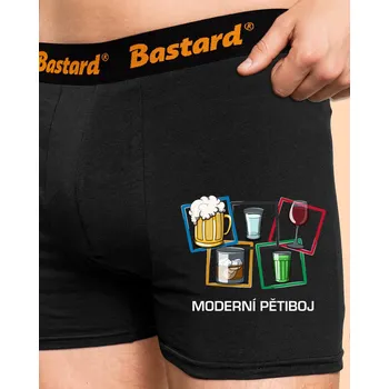 Trenýrky Bastard Moderní pětiboj boxerky Black