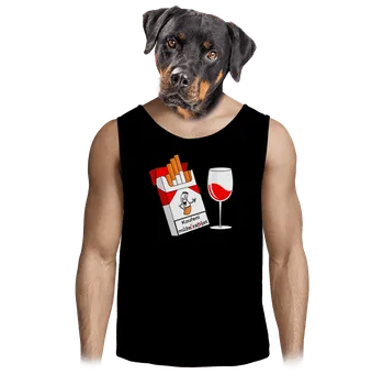 Pánské tílko Bastard Kouření můžeš zapíjet pánské tílko Black