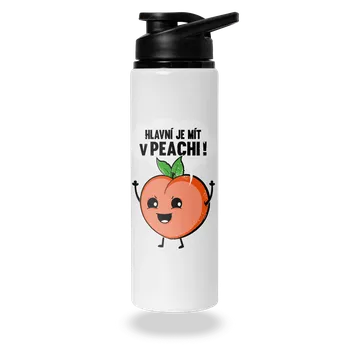 Láhev Bastard V peachi lahev na vodu White