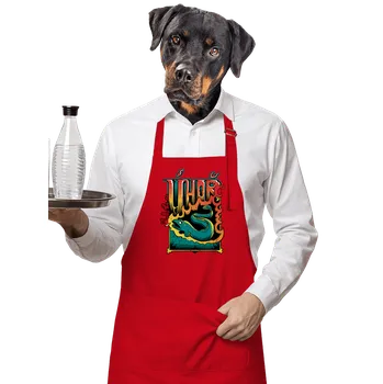 Kuchyňská zástěra Bastard Úhoř zástěra Red